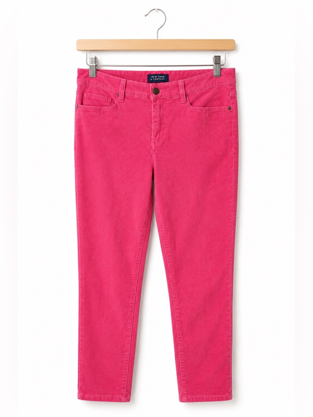 Talbots Hot Pink Skinny Corduroy Pants Women’s Size 12 Mid Rise Cotton Casual